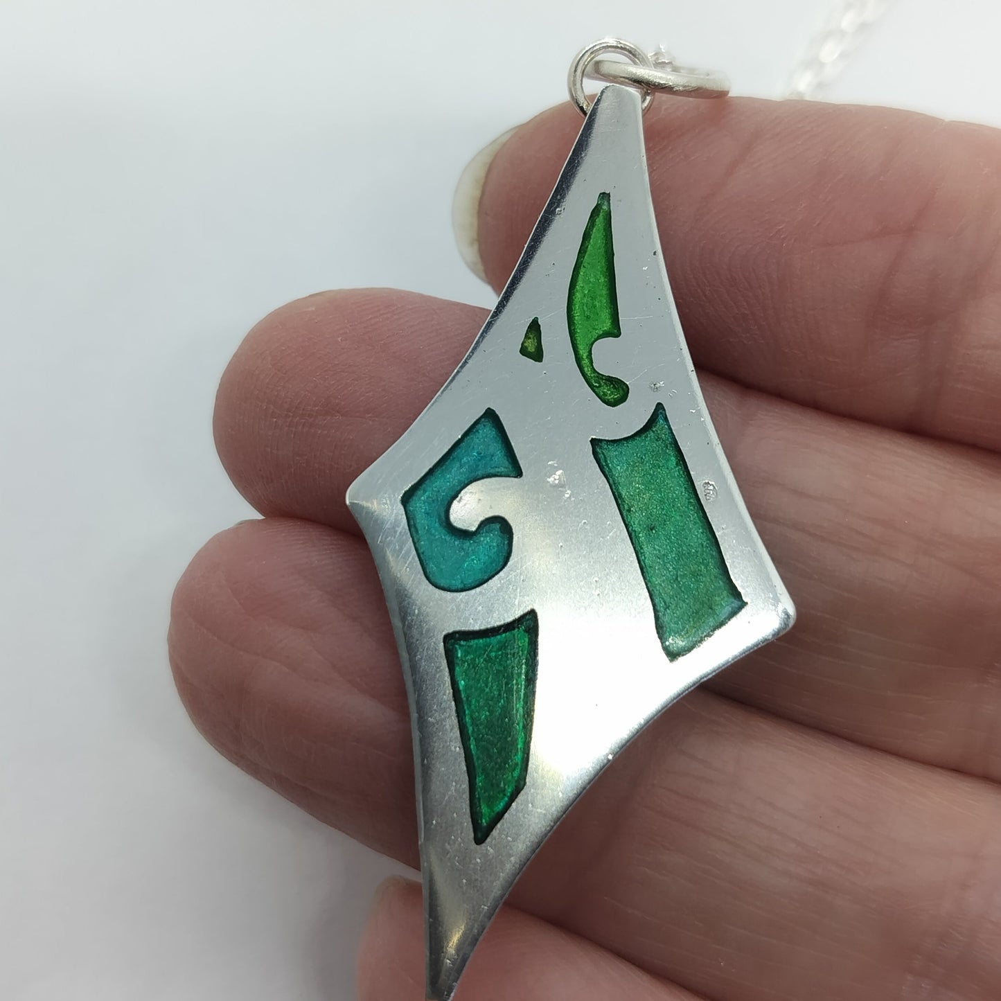 Abstract Pendant In Green