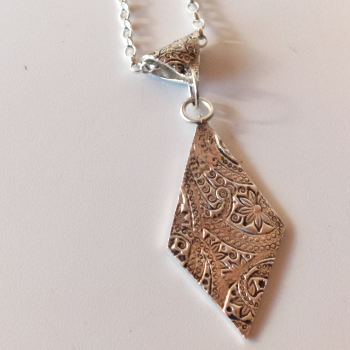 Abstract Diamond Pendant