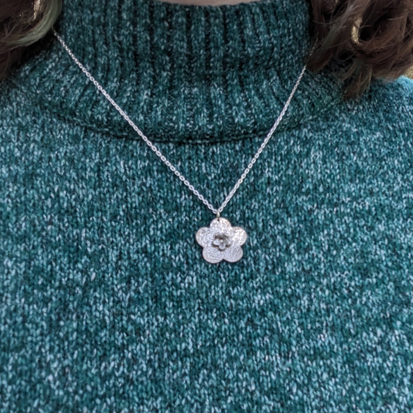 Stacked Flowers Pendant