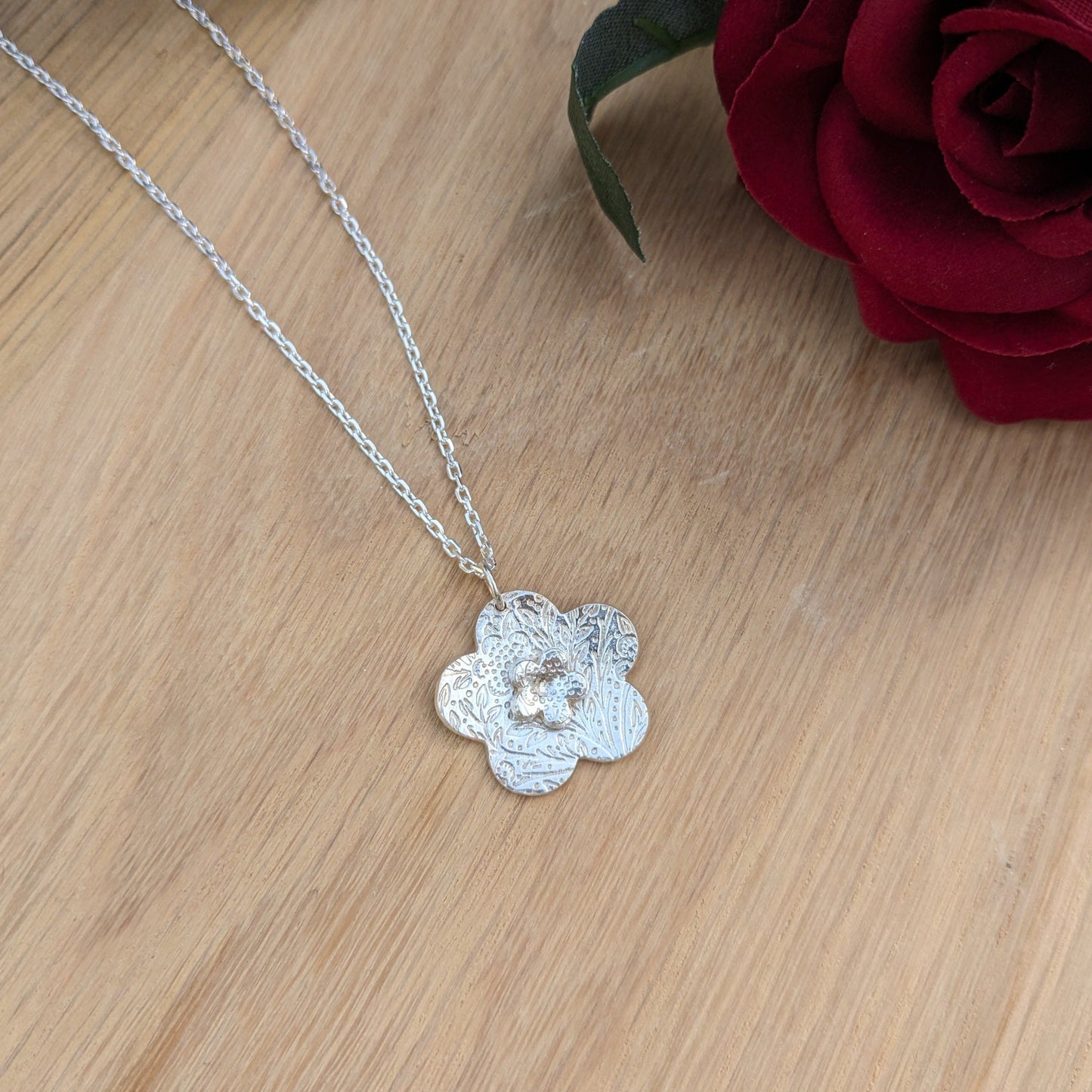 Stacked Flowers Pendant