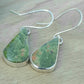 Rainforest Jasper Teardrop Heart Earrings