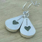 Rainforest Jasper Teardrop Heart Earrings