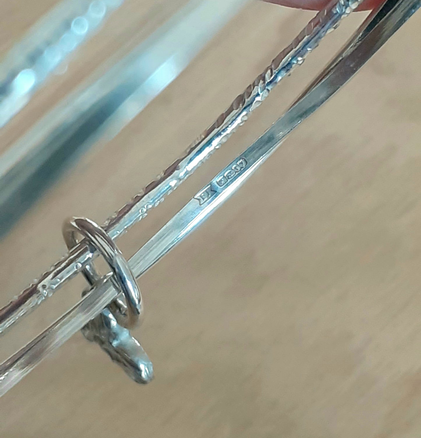Three Band Bangle and Heart Charm