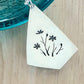 Geometric Shape with Teardrop Stone and Hidden Flowers