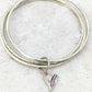 Three Band Bangle and Heart Charm