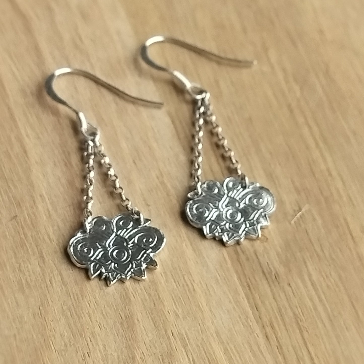 Lotus Style Drop Earrings