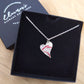 Tones of Red and Pink Enamelled Heart