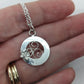 Circular Pendant with Filigree Inset and Flower
