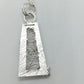 Trapezium Shaped Pendant with Flowers and Filigree Inset