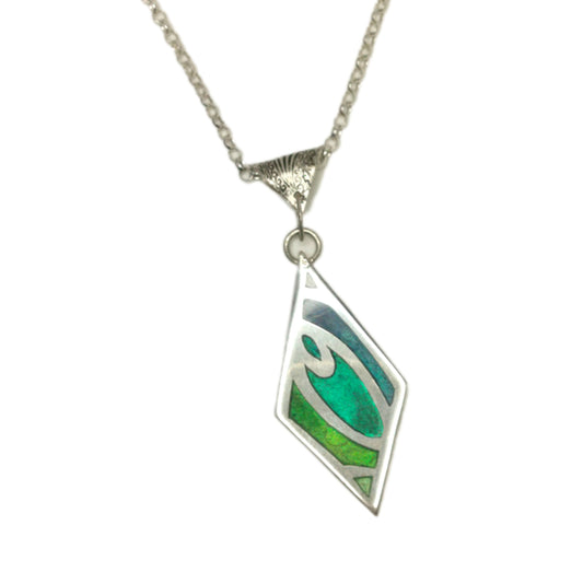 Abstract Diamond Pendant