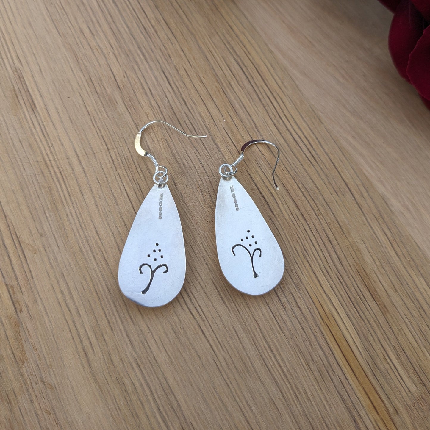 Dragons Blood Jasper Teardrop Earrings