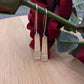 Drop Earrings with Patterned Band
