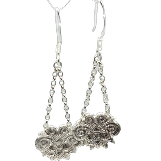 Lotus Style Drop Earrings