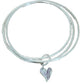 Three Band Bangle and Heart Charm