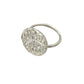 Silver Textured Disc Ring